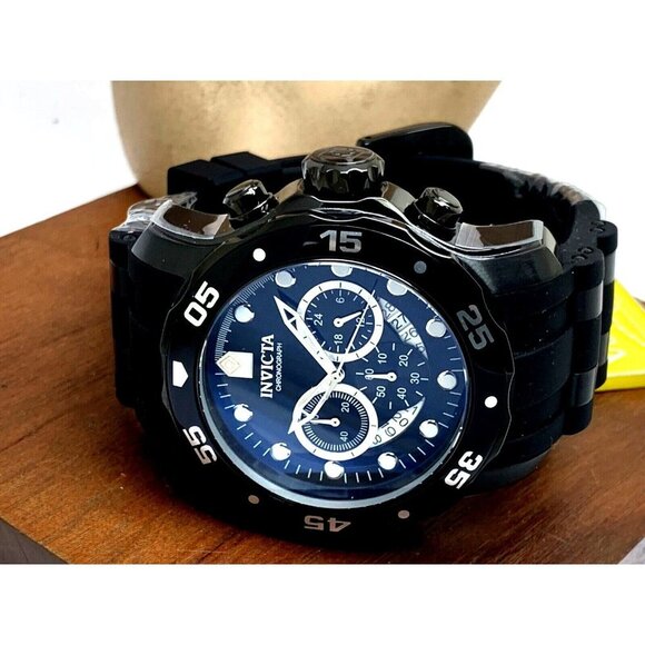 Invicta Men's Watch 6986 Pro Diver Quartz Chronograph Black Dial Rubber Band - Picture 9 of 13